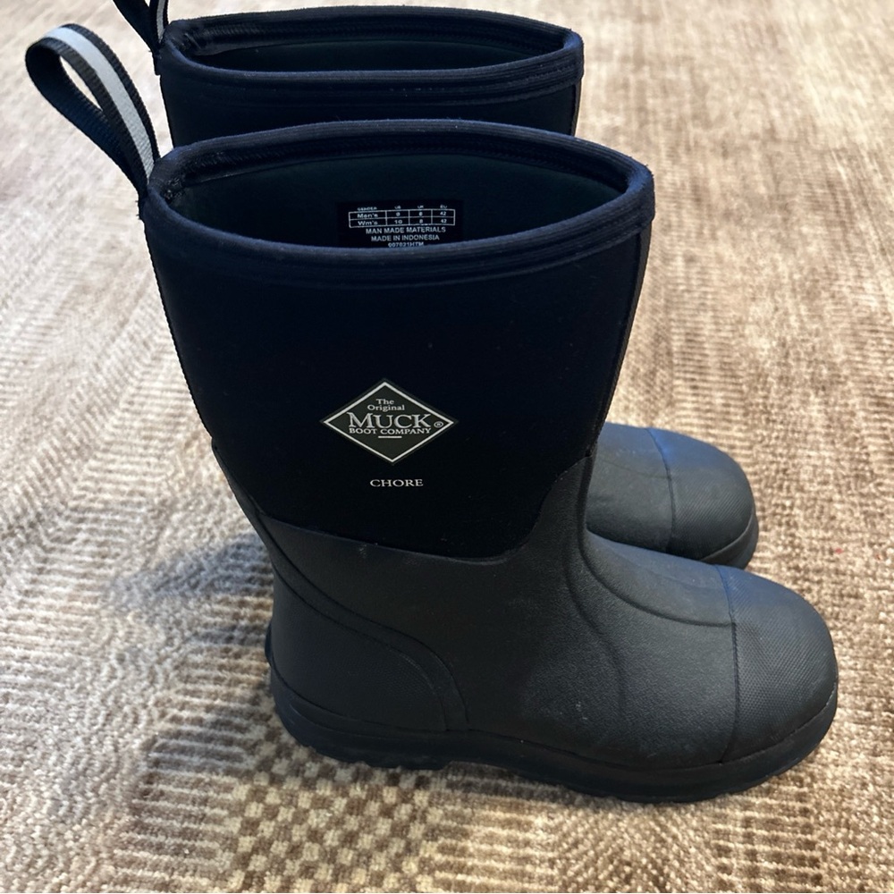 Black Rubber & Neoprene ORIGINAL MUCK BOOT Company Chore Pull On Boots Mens 9